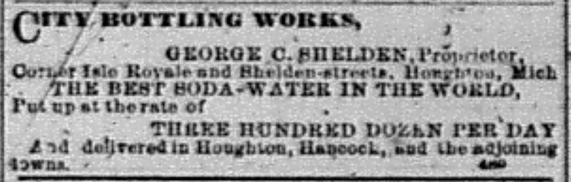 Newspaper ad - The Portage Lake Mining Gazette, 20 May 1869